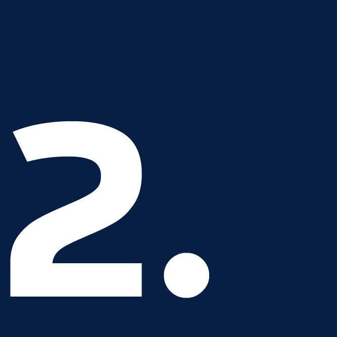 Number two on dark blue background